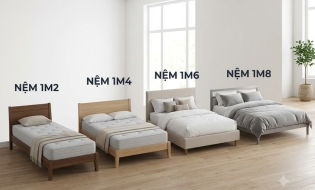 Kinh Nghiệm Chọn Nệm 1m2, 1m4, 1m6, 1m8 Chuẩn Xác Cho Gia Đình
