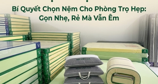 Bí Quyết Chọn Nệm Cho Phòng Trọ Hẹp: Gọn Nhẹ, Rẻ Mà Vẫn Êm