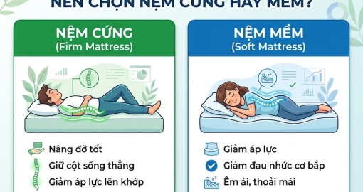 Bị Thoái Hóa Cột Sống Nên Chọn Nệm Cứng Hay Mềm